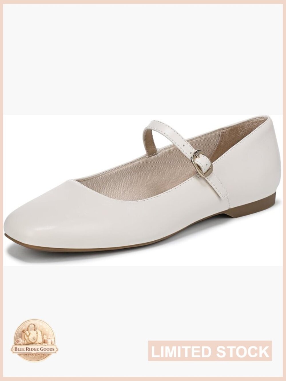 Women's Mary Jane Flats with Soft System Comfort, Patent PU, Adjustable Buckle